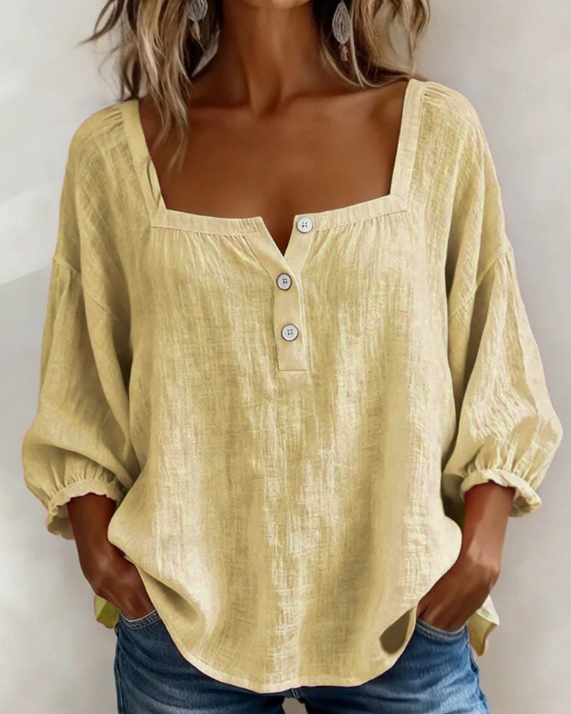 Blusa de escote cuadrado