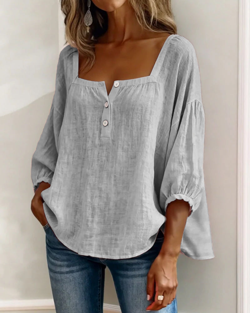 Blusa de escote cuadrado