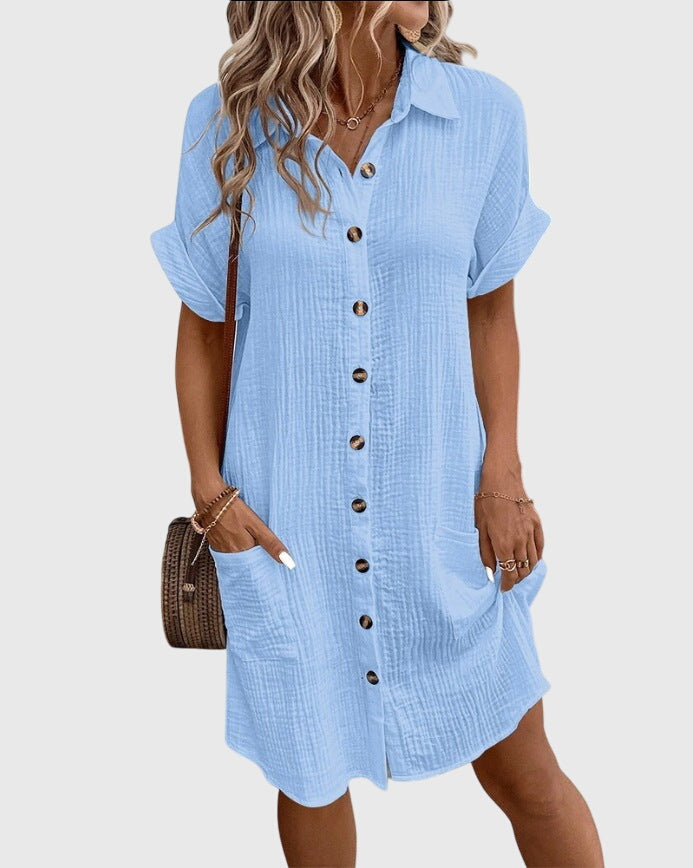Pluma | Vestido Camisa Casual y Ligero para Mujer