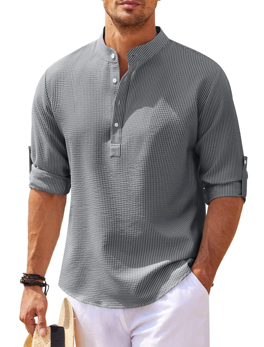 Camisa de lino de manga larga