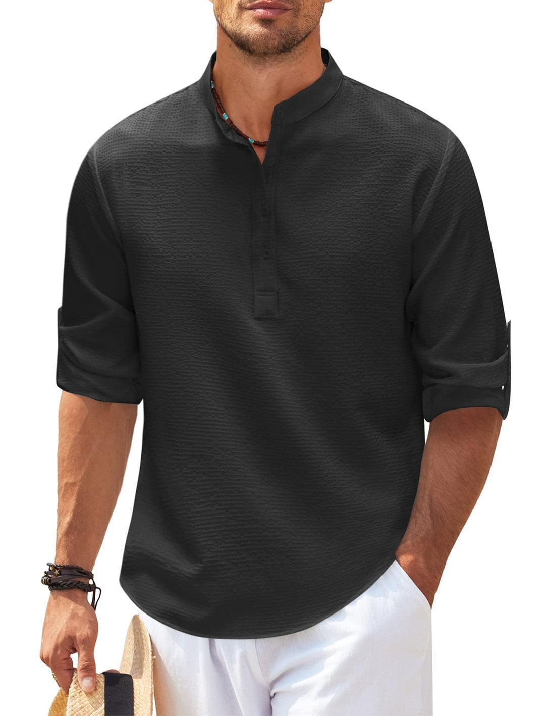 Camisa de lino de manga larga