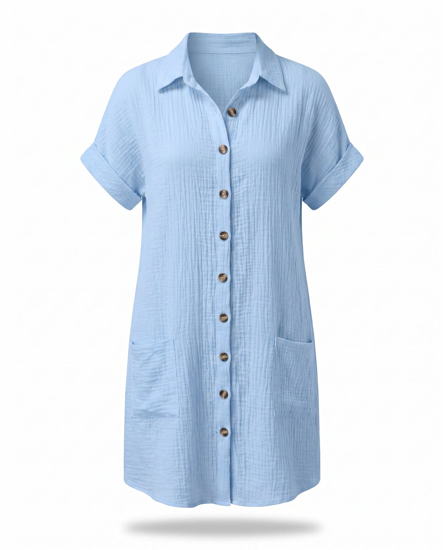 Pluma | Vestido Camisa Casual y Ligero para Mujer