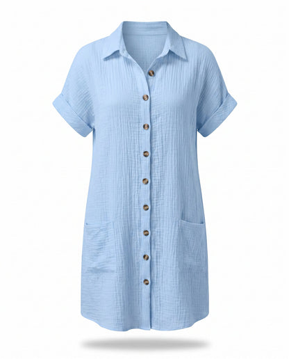 Pluma | Vestido Camisa Casual y Ligero para Mujer