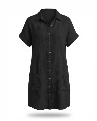 Pluma | Vestido Camisa Casual y Ligero para Mujer