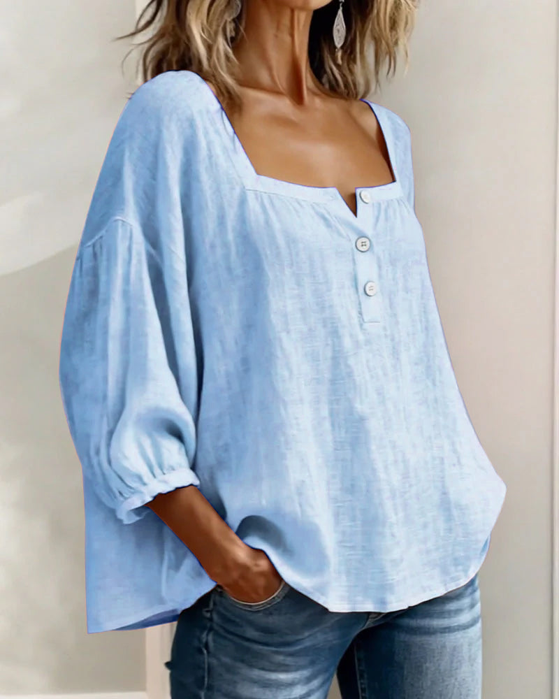 Blusa de escote cuadrado