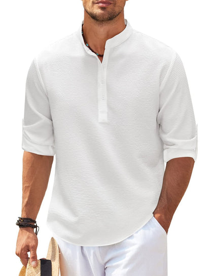 Camisa de lino de manga larga