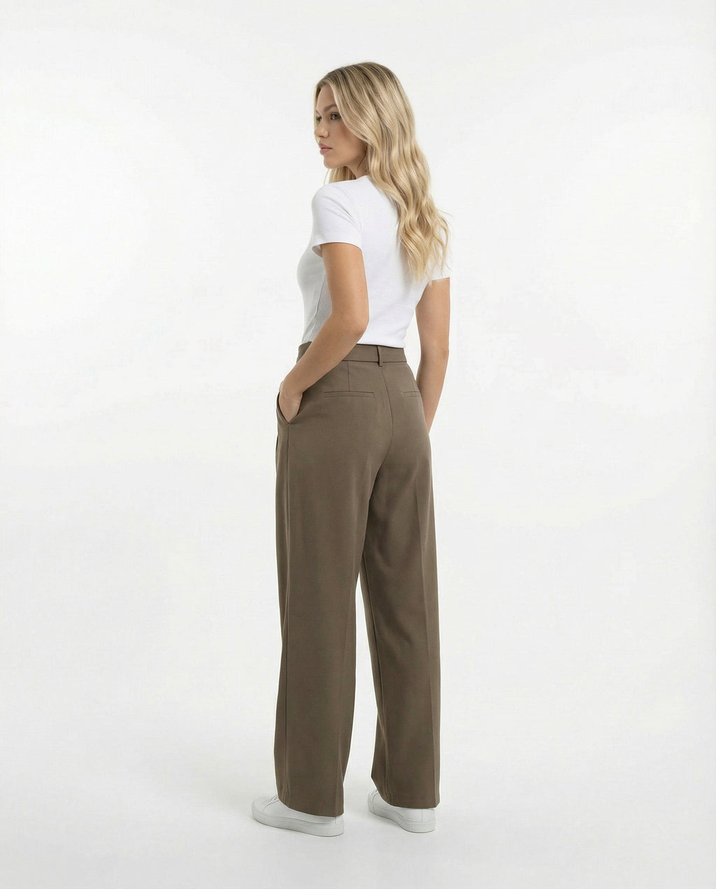 Paula | Pantalón Fluido de Cintura Alta para Mujer