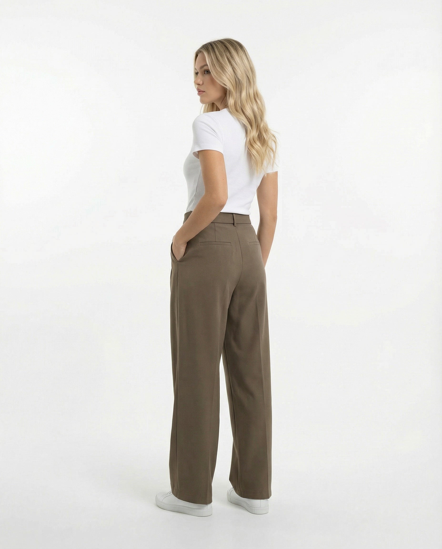 Paula | Pantalón Fluido de Cintura Alta para Mujer