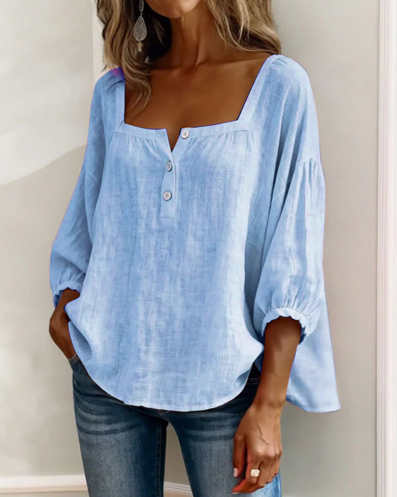 Blusa de escote cuadrado
