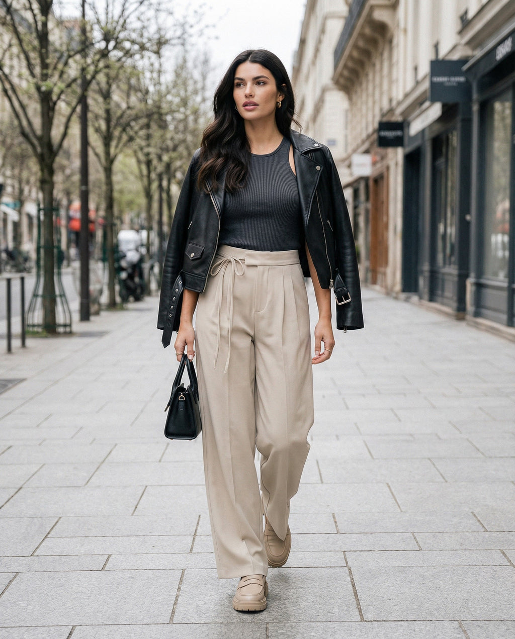 Paula | Pantalón Fluido de Cintura Alta para Mujer