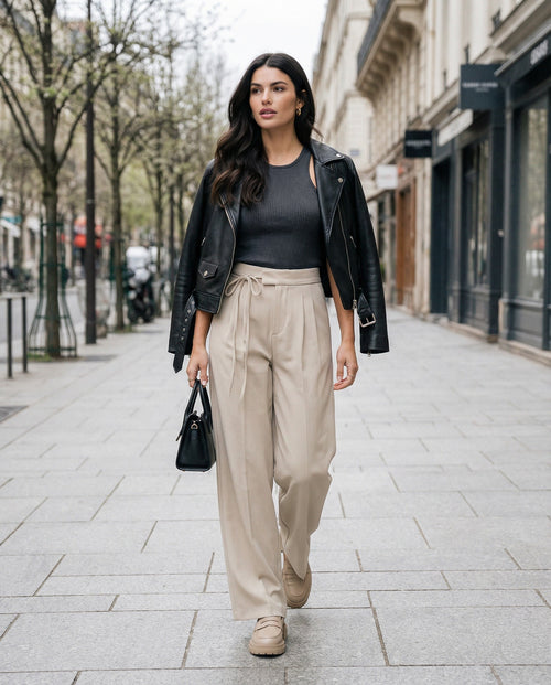 Paula | Pantalón Fluido de Cintura Alta para Mujer