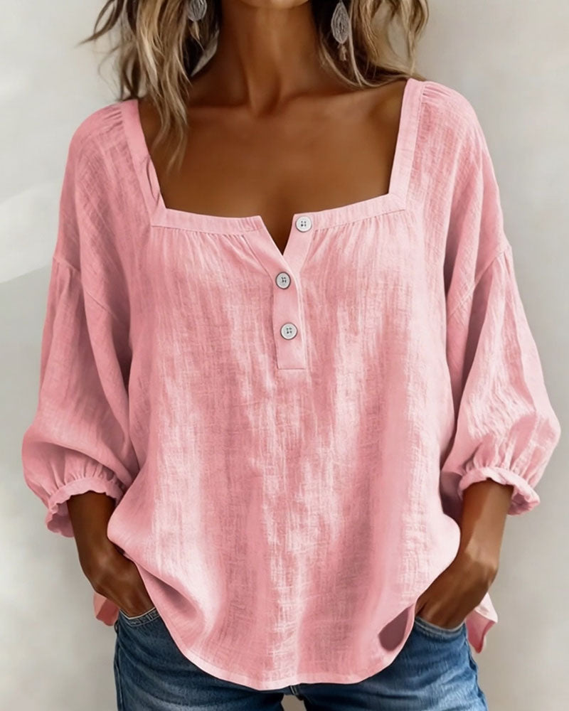 Blusa de escote cuadrado