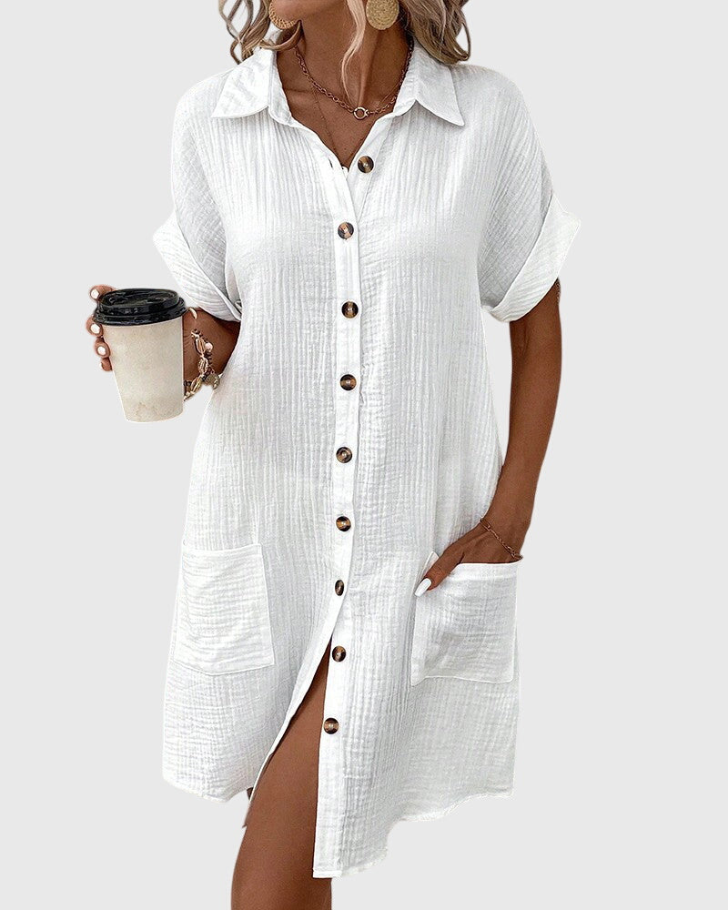 Pluma | Vestido Camisa Casual y Ligero para Mujer