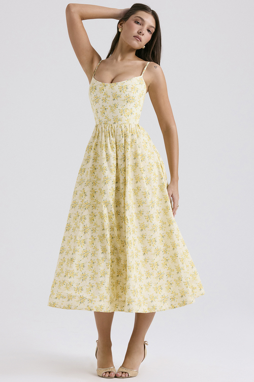 Sommerfeld | Elegantes Korsett Sommer Midi Kleid