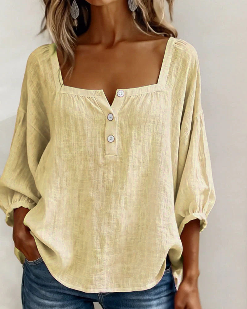 Blusa de escote cuadrado