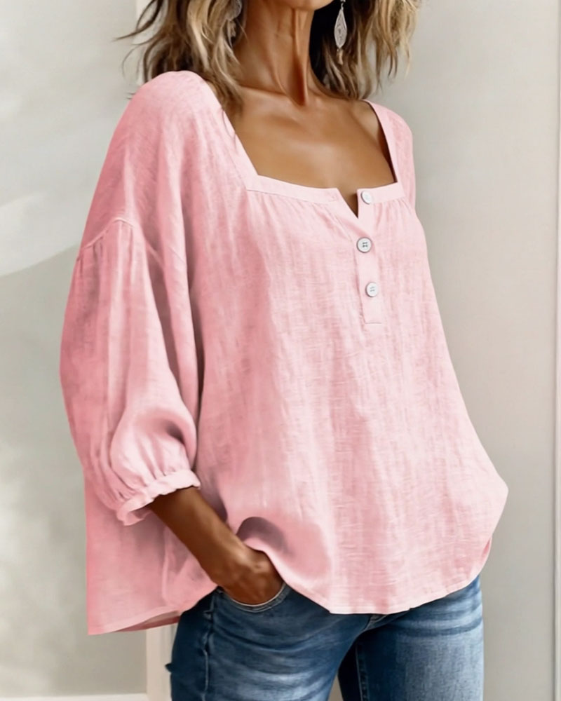 Blusa de escote cuadrado