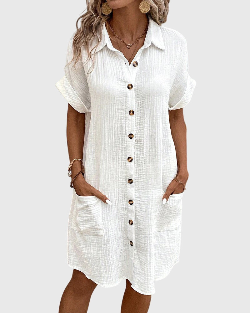 Pluma | Vestido Camisa Casual y Ligero para Mujer