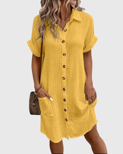 Pluma | Vestido Camisa Casual y Ligero para Mujer