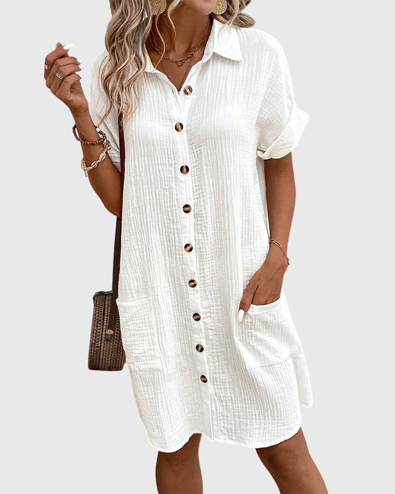 Pluma | Vestido Camisa Casual y Ligero para Mujer