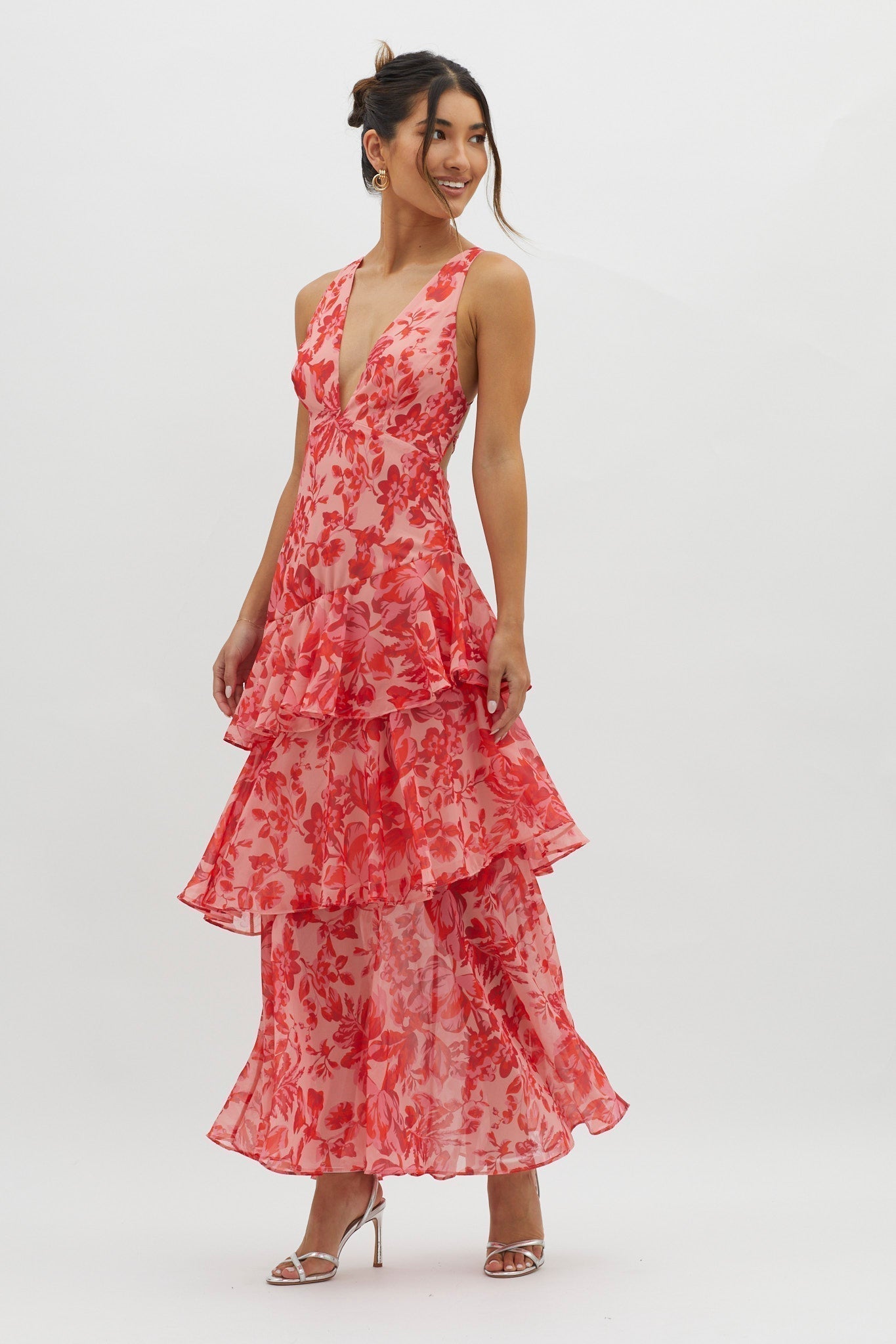 Sommerfeld | Florales Volant Maxi Kleid