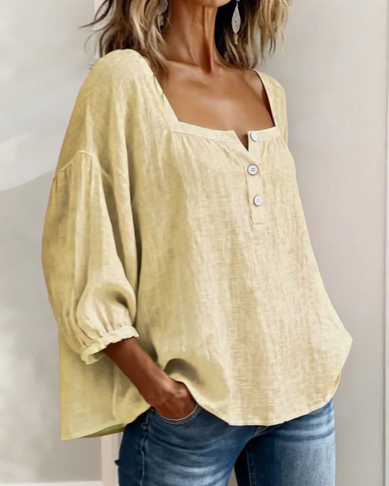 Blusa de escote cuadrado