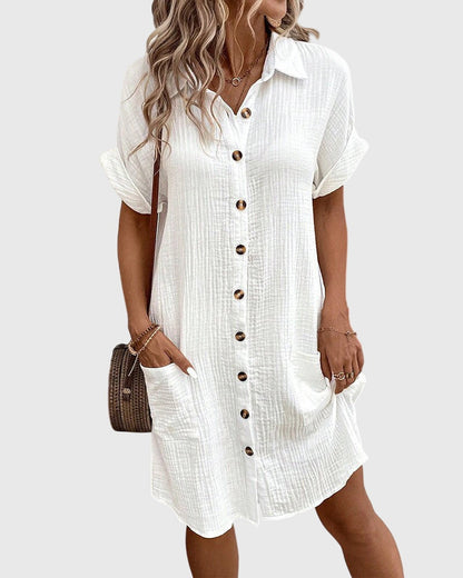 Pluma | Vestido Camisa Casual y Ligero para Mujer