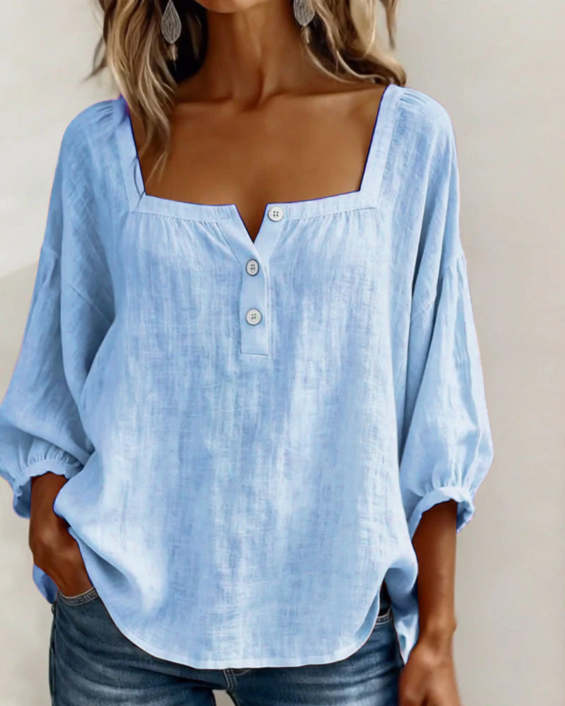 Blusa de escote cuadrado