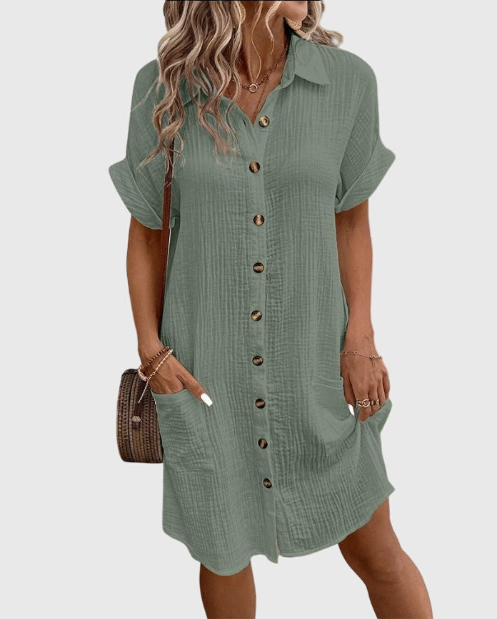 Pluma | Vestido Camisa Casual y Ligero para Mujer