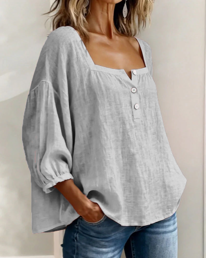 Blusa de escote cuadrado