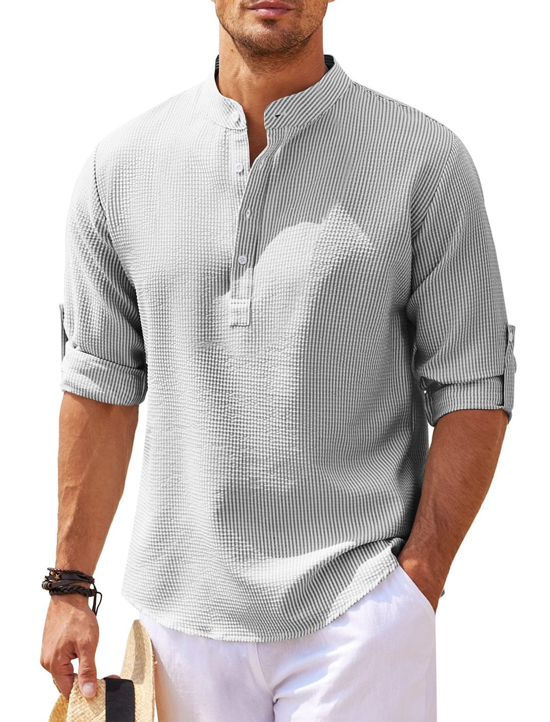 Camisa de lino de manga larga