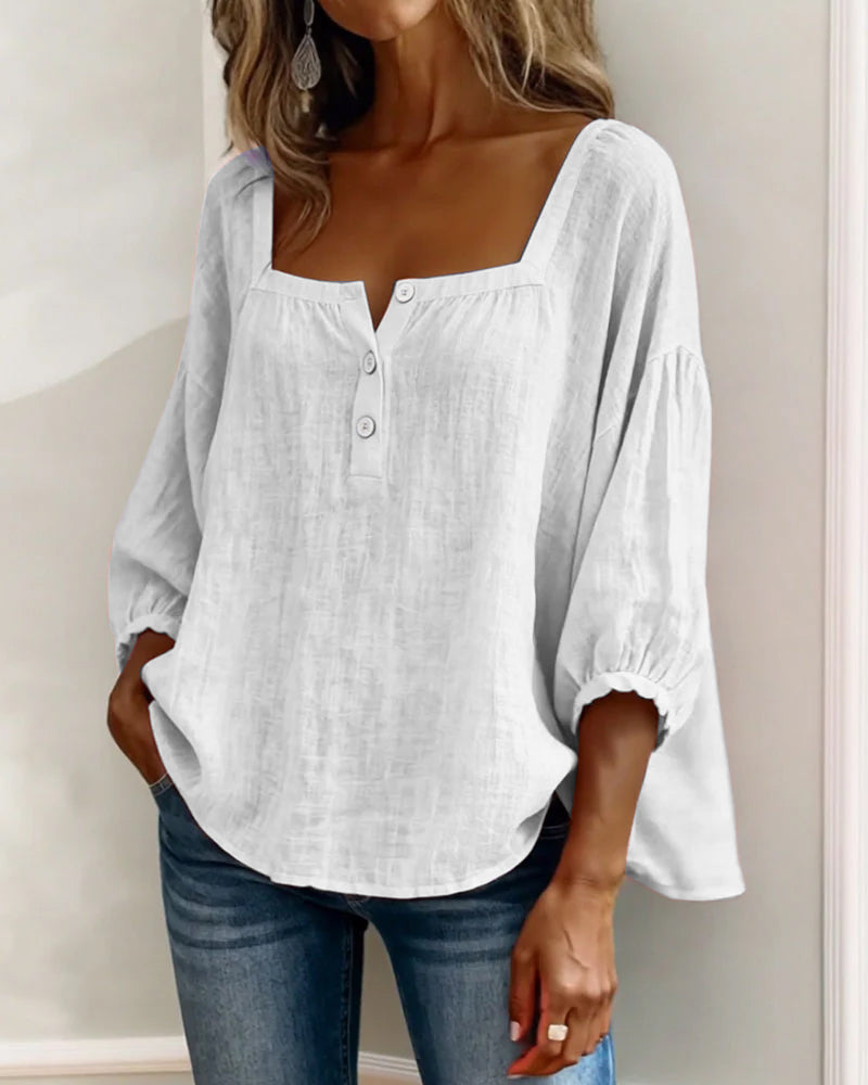 Blusa de escote cuadrado