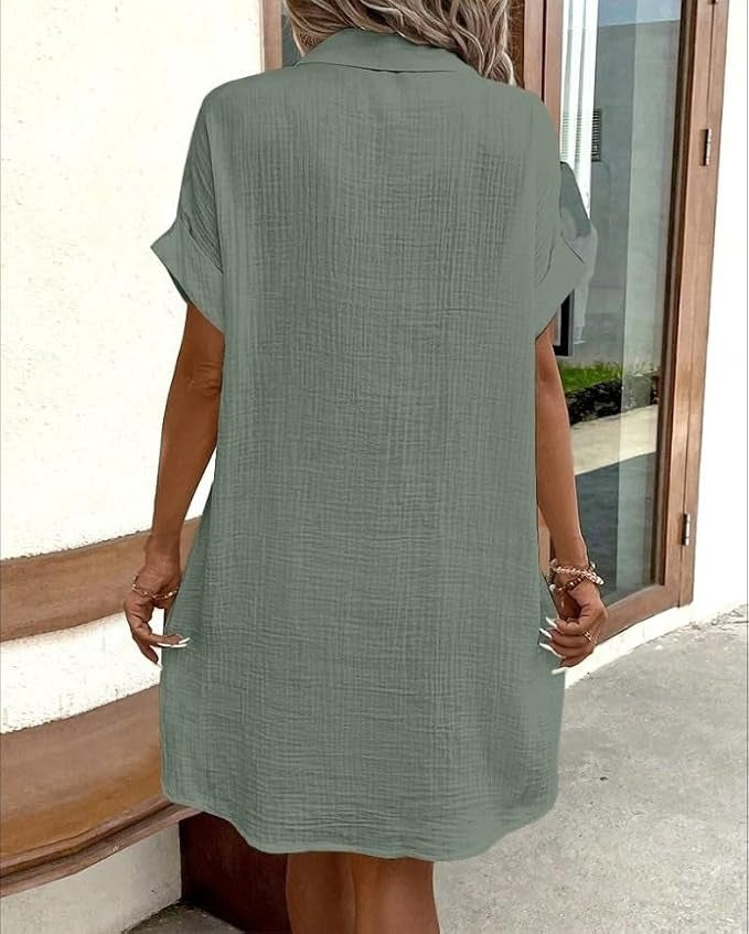 Pluma | Vestido Camisa Casual y Ligero para Mujer