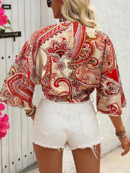 Blusa Paisley con Nudo