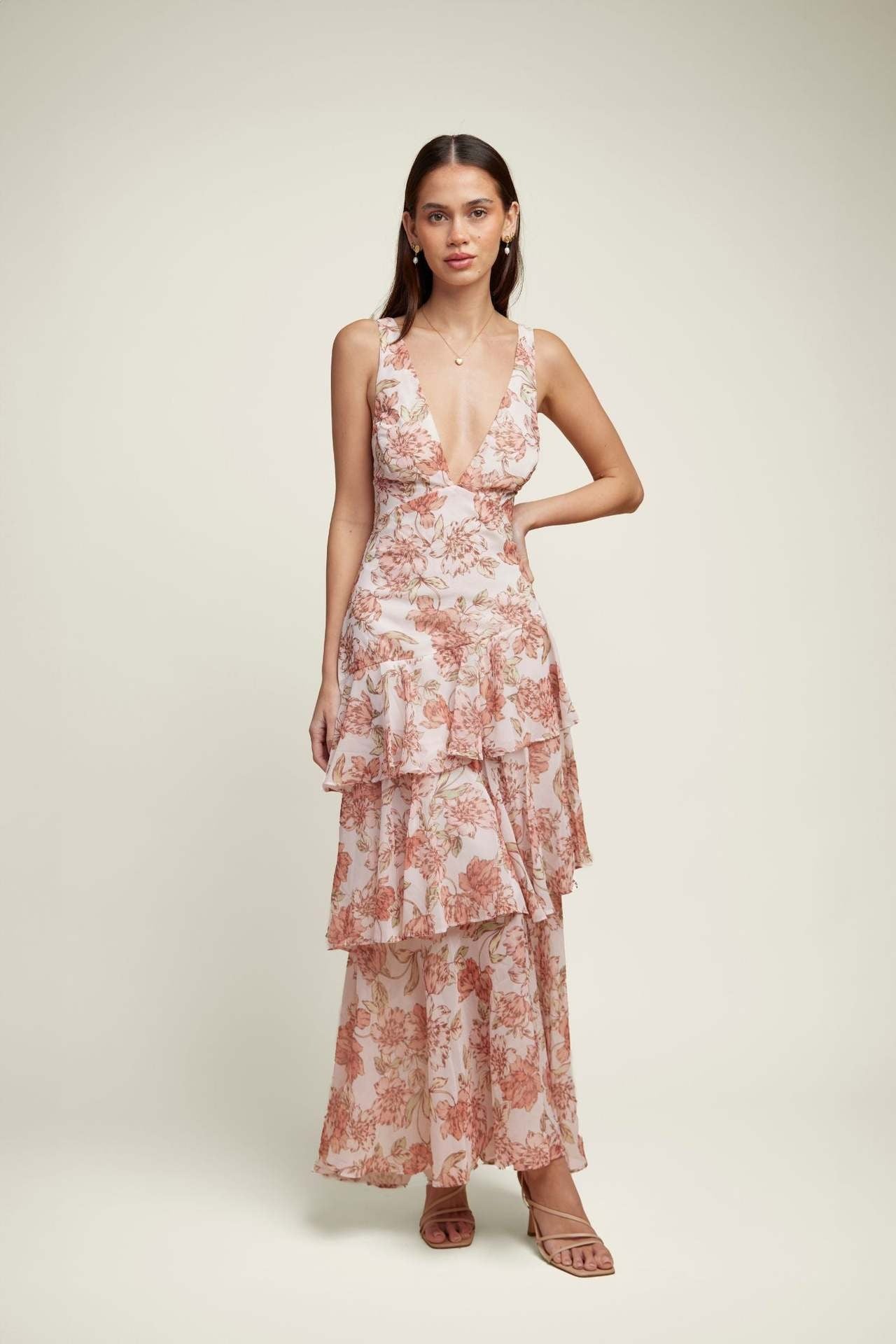 Sommerfeld | Florales Volant Maxi Kleid