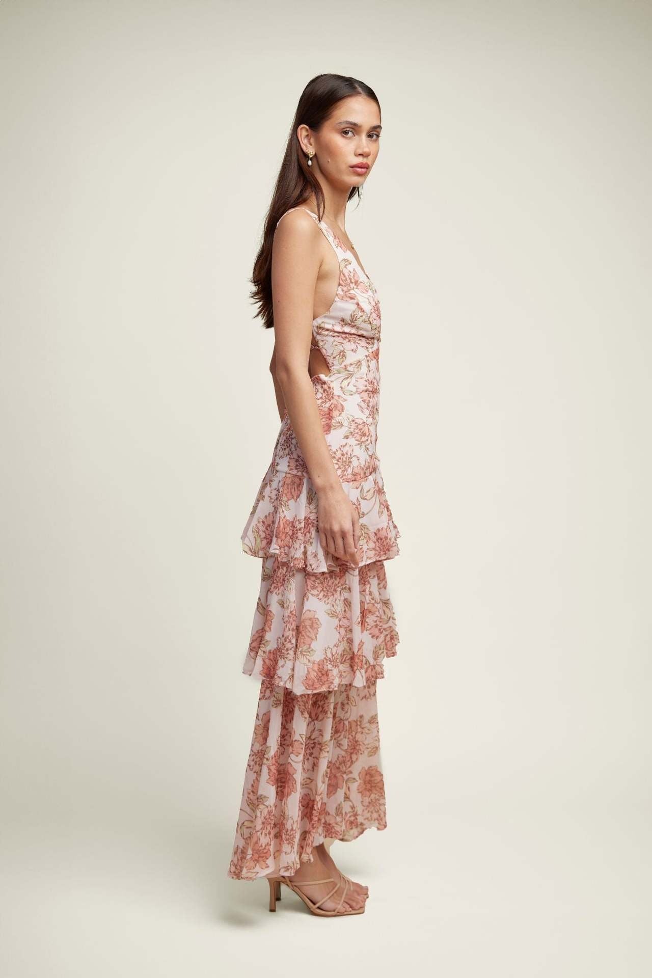 Sommerfeld | Florales Volant Maxi Kleid
