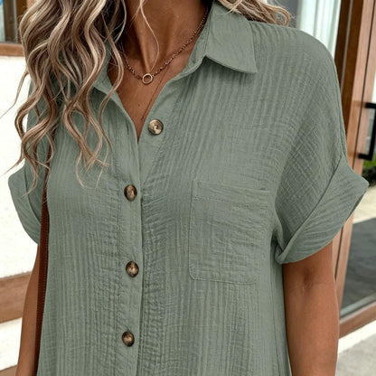 Pluma | Vestido Camisa Casual y Ligero para Mujer