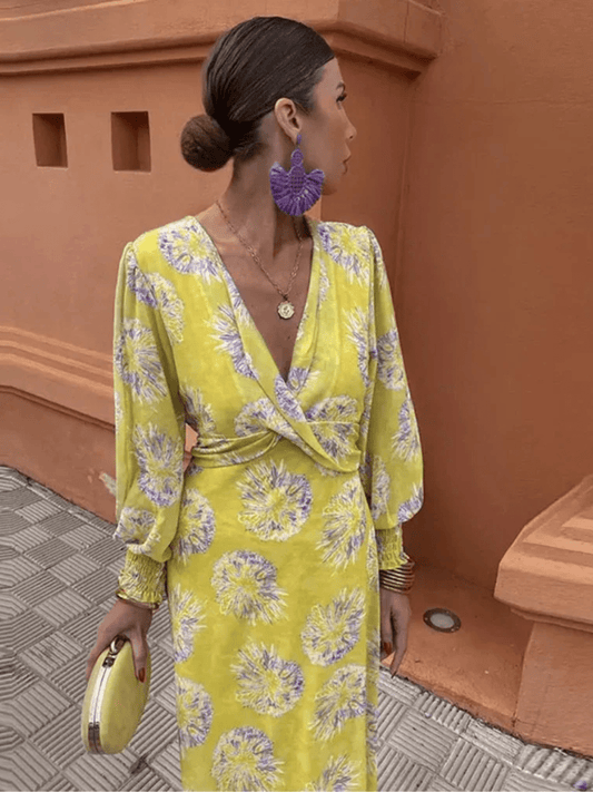 Sommerfeld | Florales Maxikleid mit Wickelausschnitt