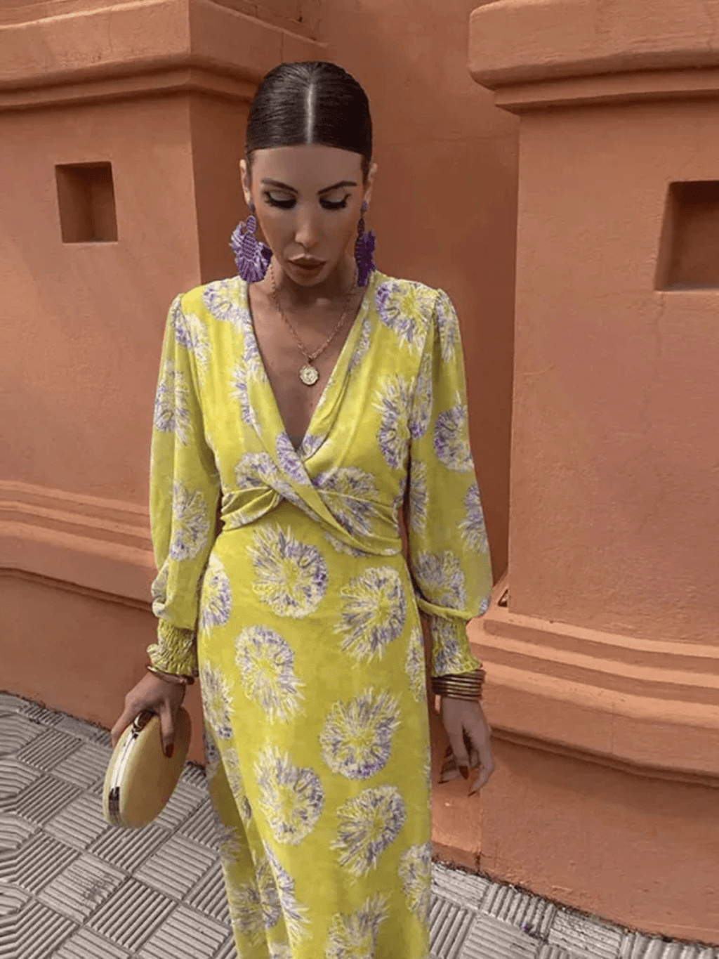 Sommerfeld | Florales Maxikleid mit Wickelausschnitt