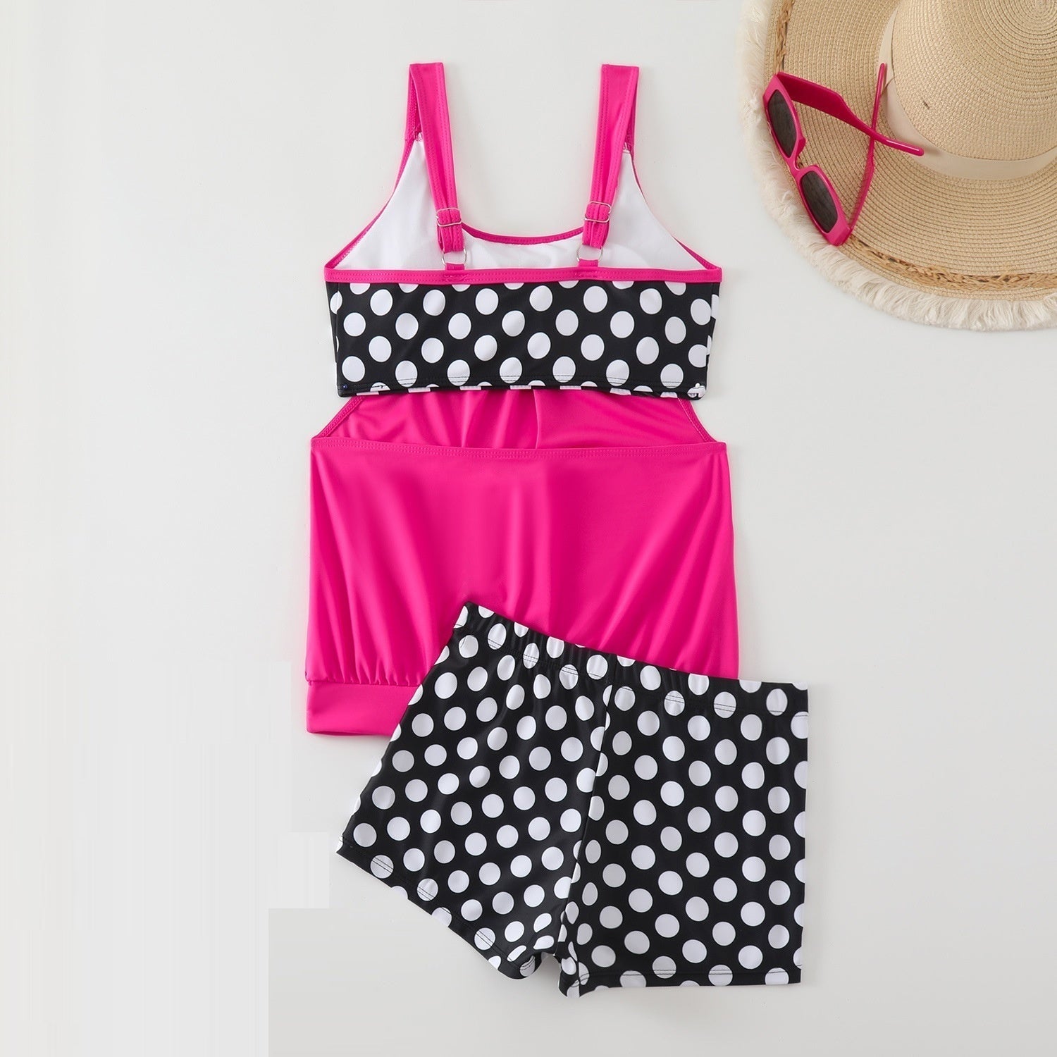 Sommerfeld | Gepunktetes Tankini-Set mit Shorts
