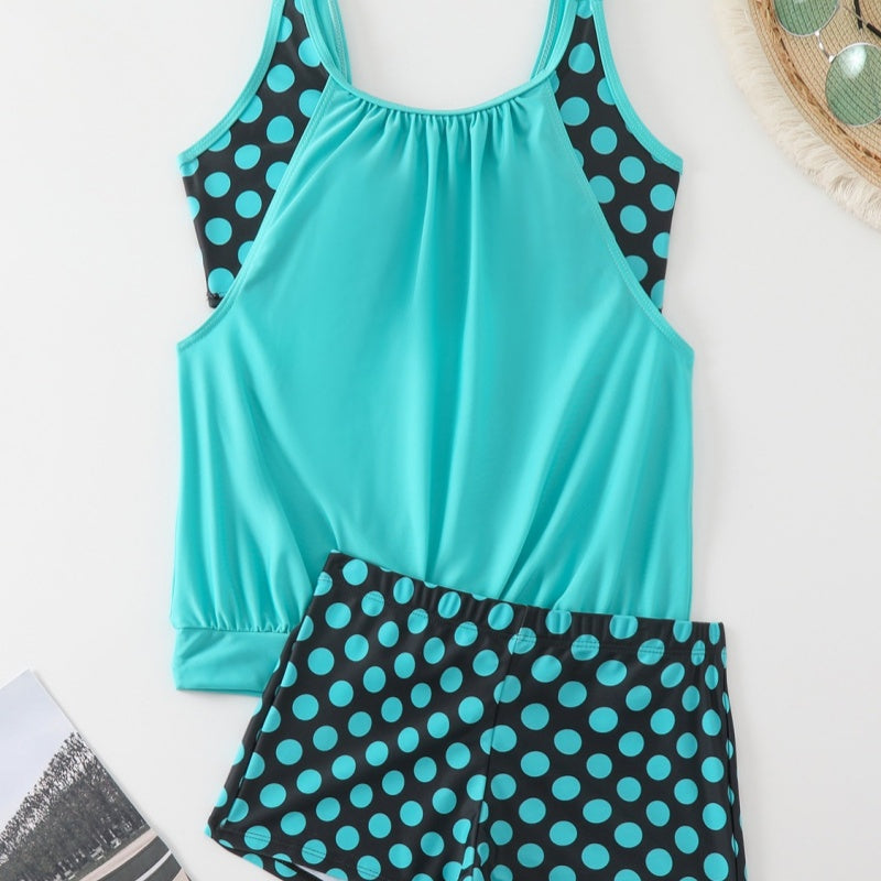 Sommerfeld | Gepunktetes Tankini-Set mit Shorts