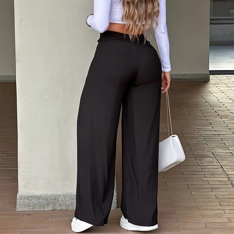 Lucía | Pantalón de Cintura Alta con Costuras Delanteras